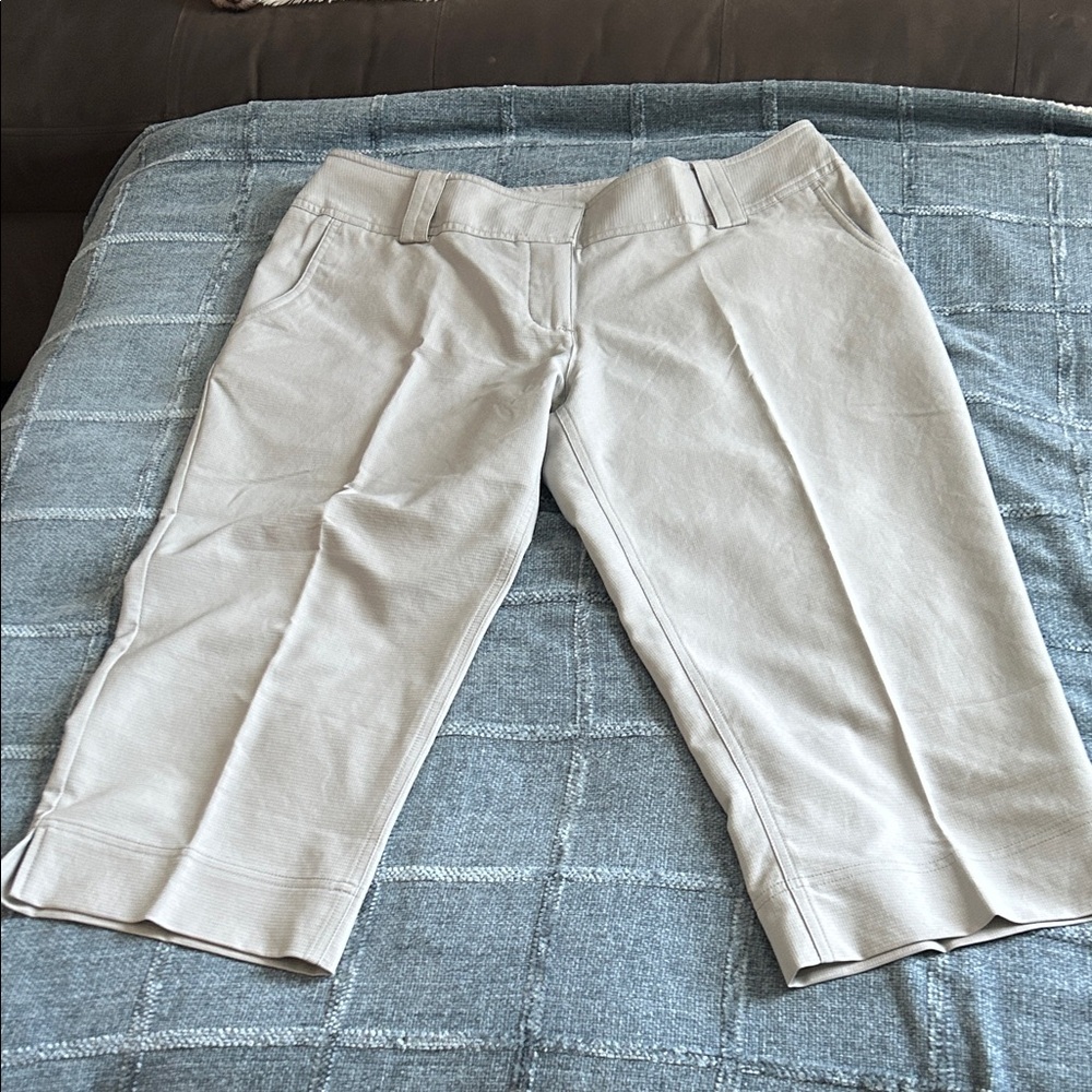 Adidas Light Gray Capris Trousers